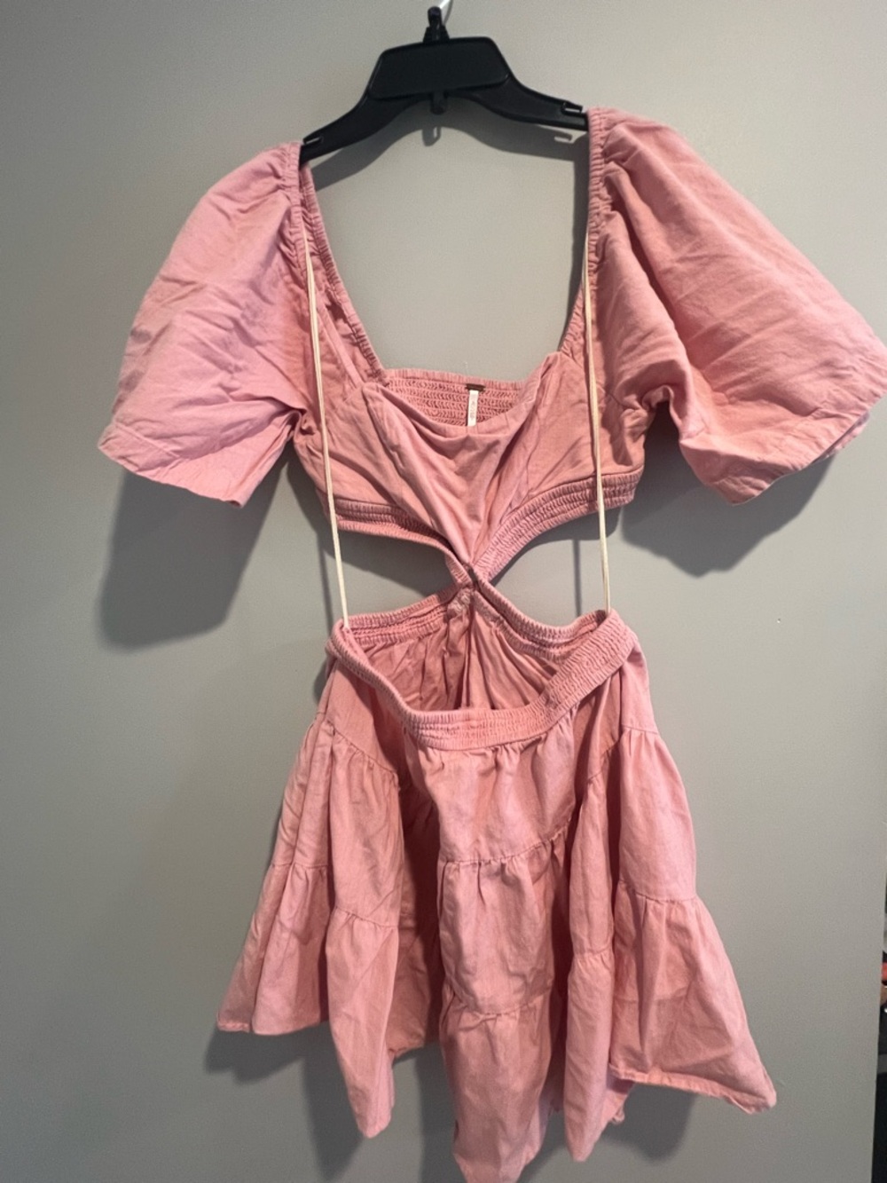 Free People Pink Cutout Mini Dress